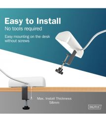 Digitus Блок розеток DIGITUS Office, 3xSchuko, 2xUSB-A, 1xUSB-C, 16A, 1.5м, вилка Schuko, білий