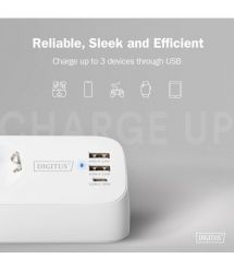 Digitus Блок розеток DIGITUS Office, 3xSchuko, 2xUSB-A, 1xUSB-C, 16A, 1.5м, вилка Schuko, білий