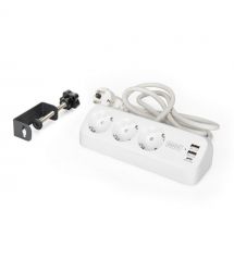 Digitus Блок розеток DIGITUS Office, 3xSchuko, 2xUSB-A, 1xUSB-C, 16A, 1.5м, вилка Schuko, білий