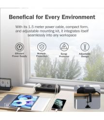 Digitus Блок розеток DIGITUS Office, 3xSchuko, 2xUSB-A, 1xUSB-C, 16A, 1.5м, вилка Schuko, чорний