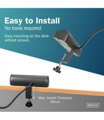 Digitus Блок розеток DIGITUS Office, 3xSchuko, 2xUSB-A, 1xUSB-C, 16A, 1.5м, вилка Schuko, чорний