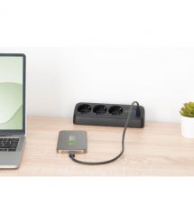 Digitus Блок розеток DIGITUS Office, 3xSchuko, 2xUSB-A, 1xUSB-C, 16A, 1.5м, вилка Schuko, чорний