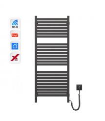 Navin Полотенцесушитель электрический Авангард Х, 1200х480х71мм, Wi-Fi, сталь, черный муар, правое подключение