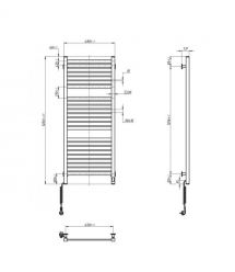 Navin Полотенцесушитель Navin электрический Авангард Х, 1200х480х71мм, Wi-Fi, сталь, черный муар, левое подключение