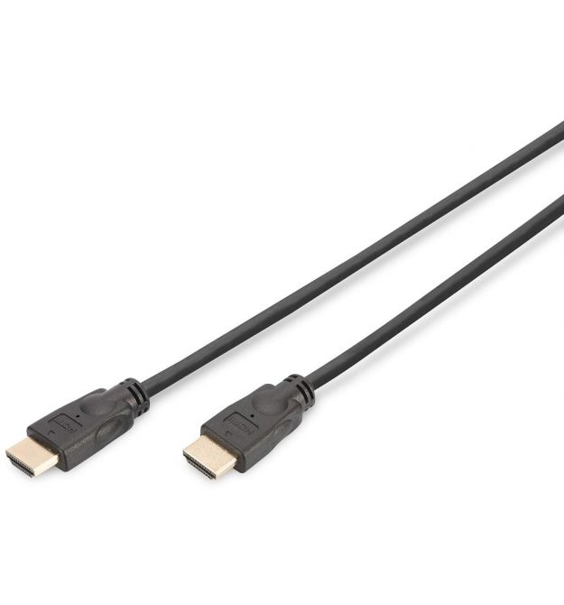 Digitus Кабель DIGITUS HDMI (M/M), 4K@60Гц, Ultra HD, Premium, тип A, w/Ethernet, золото, 5м, чорний