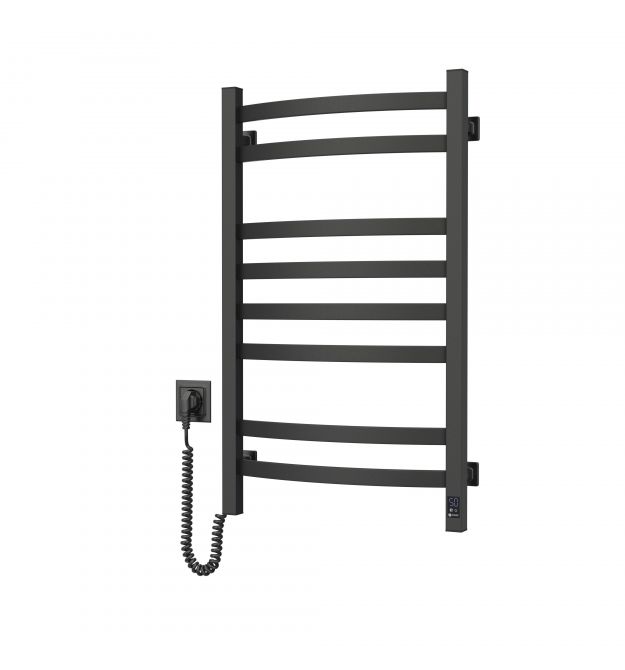 Navin Полотенцесушитель электрический Avalon, 800х480х104мм, таймер-регулятор, сталь, черный муар, левое подключение