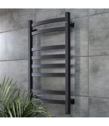 Navin Полотенцесушитель электрический Avalon, 800х480х104мм, таймер-регулятор, сталь, черный муар, левое подключение