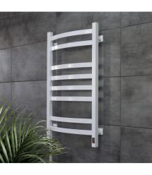 Navin Полотенцесушитель электрический Avalon, 800х480х104мм, таймер-регулятор, сталь, белый, левое подключение