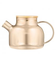 ARDESTO Заварник Golden Moon 1000мл, боросиликатное стекло, бамбук, золотистый