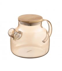 ARDESTO Заварник Golden Moon 1000мл, боросиликатное стекло, бамбук, золотистый