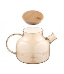 ARDESTO Заварник Golden Moon 1000мл, боросиликатное стекло, бамбук, золотистый