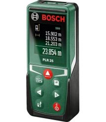 Bosch Далекомір лазерний Bosch PLR 25 005–2500м ±2мм 2AАAх1.5В 0.090кг