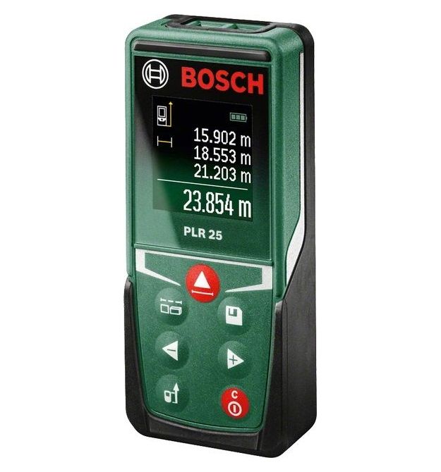 Bosch Далекомір лазерний Bosch PLR 25 005–2500м ±2мм 2AАAх1.5В 0.090кг
