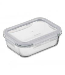 ARDESTO Контейнер для хранения пищевых продуктов Gemini 0.66л, боросиликатное стекло, пластик, прямоугольный, прозрачный