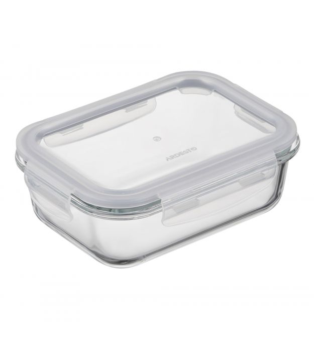 ARDESTO Контейнер для хранения пищевых продуктов Gemini 0.66л, боросиликатное стекло, пластик, прямоугольный, прозрачный