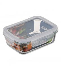 ARDESTO Контейнер для хранения пищевых продуктов Gemini 0.66л, боросиликатное стекло, пластик, прямоугольный, прозрачный