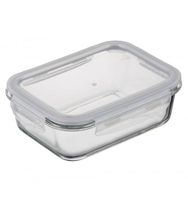 ARDESTO Контейнер для хранения пищевых продуктов Gemini 1.06л, боросиликатное стекло, пластик, прямоугольный, прозрачный