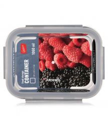 ARDESTO Контейнер для хранения пищевых продуктов Gemini 1.06л, боросиликатное стекло, пластик, прямоугольный, прозрачный