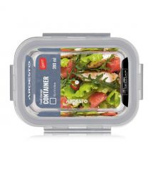 ARDESTO Контейнер для хранения пищевых продуктов Gemini 0.38л, боросиликатное стекло, пластик, прямоугольный, прозрачный