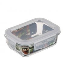 ARDESTO Контейнер для хранения пищевых продуктов Gemini 0.38л, боросиликатное стекло, пластик, прямоугольный, прозрачный