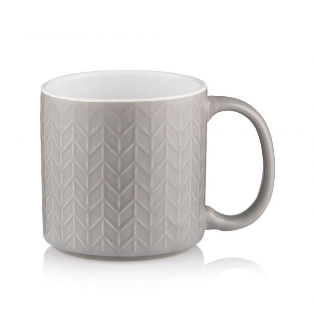 ARDESTO Чашка Francesca, 360 ml, керамика, светло-серый