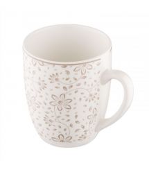 ARDESTO Набор чашек Ravenna, 4шт., 360мл, фарфор, бело-бежевый