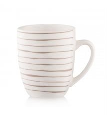 ARDESTO Набор чашек Ravenna, 4шт., 360мл, фарфор, бело-бежевый
