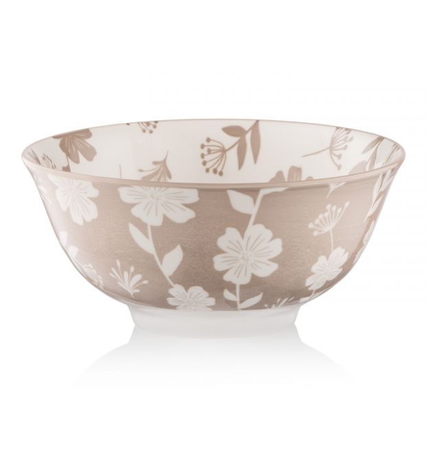 ARDESTO Салатник Ravenna, 620мл, 15см, фарфор, бело-бежевый