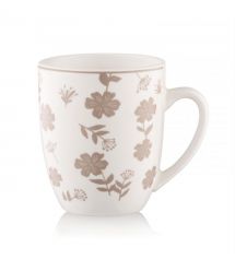 ARDESTO Чашка Ravenna, 360мл, фарфор, бело-бежевый