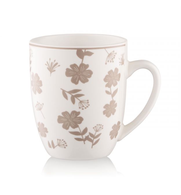 ARDESTO Чашка Ravenna, 360мл, фарфор, бело-бежевый