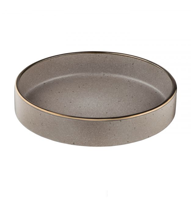 ARDESTO Тарелка суповая Fasano, 850мл, 20см, керамика, серо-коричневый