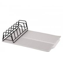 ARDESTO Сушилка для посуды с подставкой Minimalism 39х25х8см, силикон, металл, серый