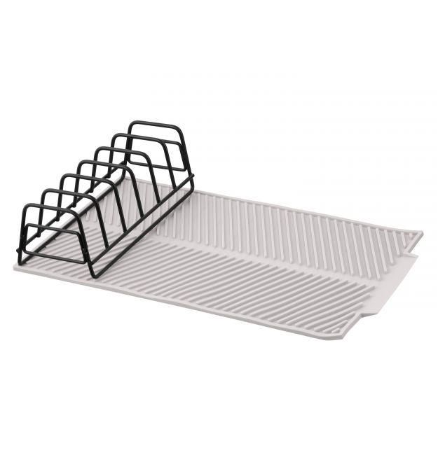 ARDESTO Сушилка для посуды с подставкой Minimalism 39х25х8см, силикон, металл, серый