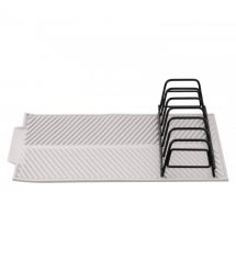 ARDESTO Сушилка для посуды с подставкой Minimalism 39х25х8см, силикон, металл, серый