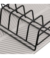 ARDESTO Сушилка для посуды с подставкой Minimalism 39х25х8см, силикон, металл, серый