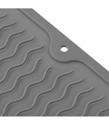 ARDESTO Коврик для сушки посуды Vigor 40х30см, силикон, серый