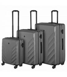 Wenger Набір валіз Wenger, Motion 3 в 1, (S,M,L), пластик, 4 колеса, сірий