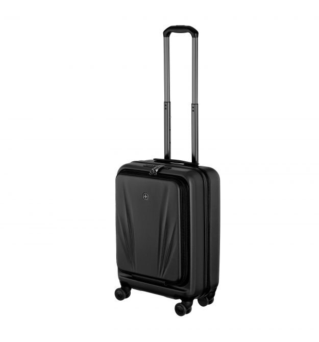 Wenger Валіза Wenger Skyon Hardside Carry-On, мала, з відсіком для н/б 16", полікарбонат, TSA, 4 колеса, розширення, USB, чорний