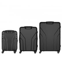 Wenger Набір валіз Wenger Amplix Hardside, полікарбонат, (S+M+L), TSA, 4 колеса, EXP, чорний