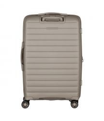 2E Чемодан, Aero, полипропилен, средний, 63/78 л, TSA, 4 колеса, EXP, серо-коричневый