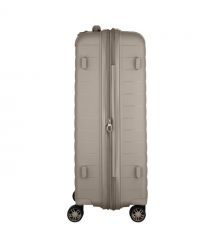 2E Чемодан, Aero, полипропилен, средний, 63/78 л, TSA, 4 колеса, EXP, серо-коричневый