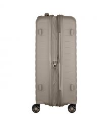 2E Чемодан, Aero, полипропилен, средний, 63/78 л, TSA, 4 колеса, EXP, серо-коричневый