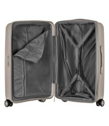 2E Чемодан, Aero, полипропилен, средний, 63/78 л, TSA, 4 колеса, EXP, серо-коричневый