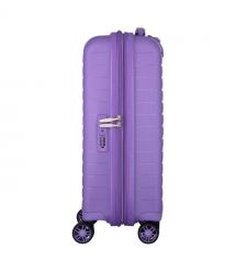 2E Чемодан, Aero, полипропилен, малый, 35/44 л, TSA, 4 колеса, EXP, лавандовый