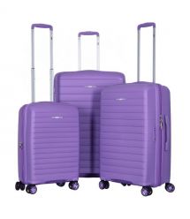 2E Чемодан, Aero, полипропилен, малый, 35/44 л, TSA, 4 колеса, EXP, лавандовый