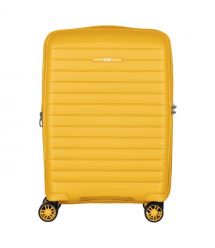 2E Чемодан, Aero, полипропилен, малый, 35/44 л, TSA, 4 колеса, EXP, янтарно-желтый