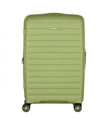 2E Чемодан, Aero, полипропилен, средний, 63/78 л, TSA, 4 колеса, EXP, оливково-зеленый