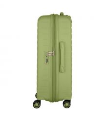 2E Чемодан, Aero, полипропилен, средний, 63/78 л, TSA, 4 колеса, EXP, оливково-зеленый