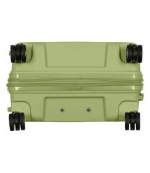 2E Чемодан, Aero, полипропилен, средний, 63/78 л, TSA, 4 колеса, EXP, оливково-зеленый