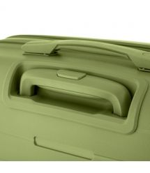 2E Чемодан, Aero, полипропилен, средний, 63/78 л, TSA, 4 колеса, EXP, оливково-зеленый